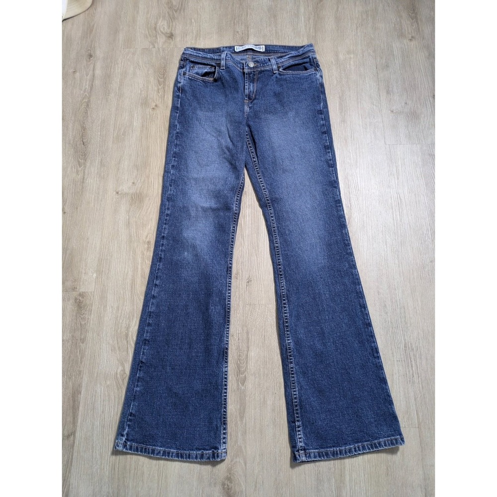 VTG Y2K Express Precision Fit Stretch Low-Slung Flare Jeans Womens 9/10 R Blue